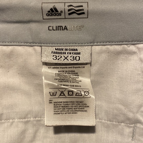 Mens grey adidas climalite golf slacks 32 x 30 - Picture 4 of 4